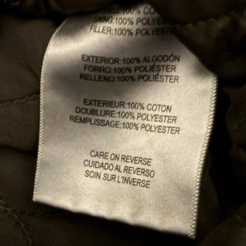Levi Strauss Mens Olive Green Cotton Military Field Jacket Quilted Lined Large
